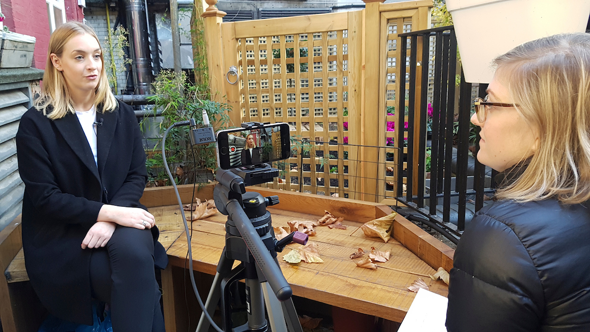 Smartphone film interview